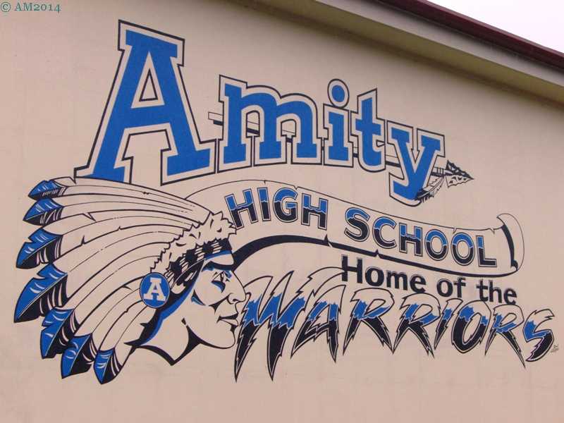 Logo of the Amity High School Warriors, Amity, Oregon.